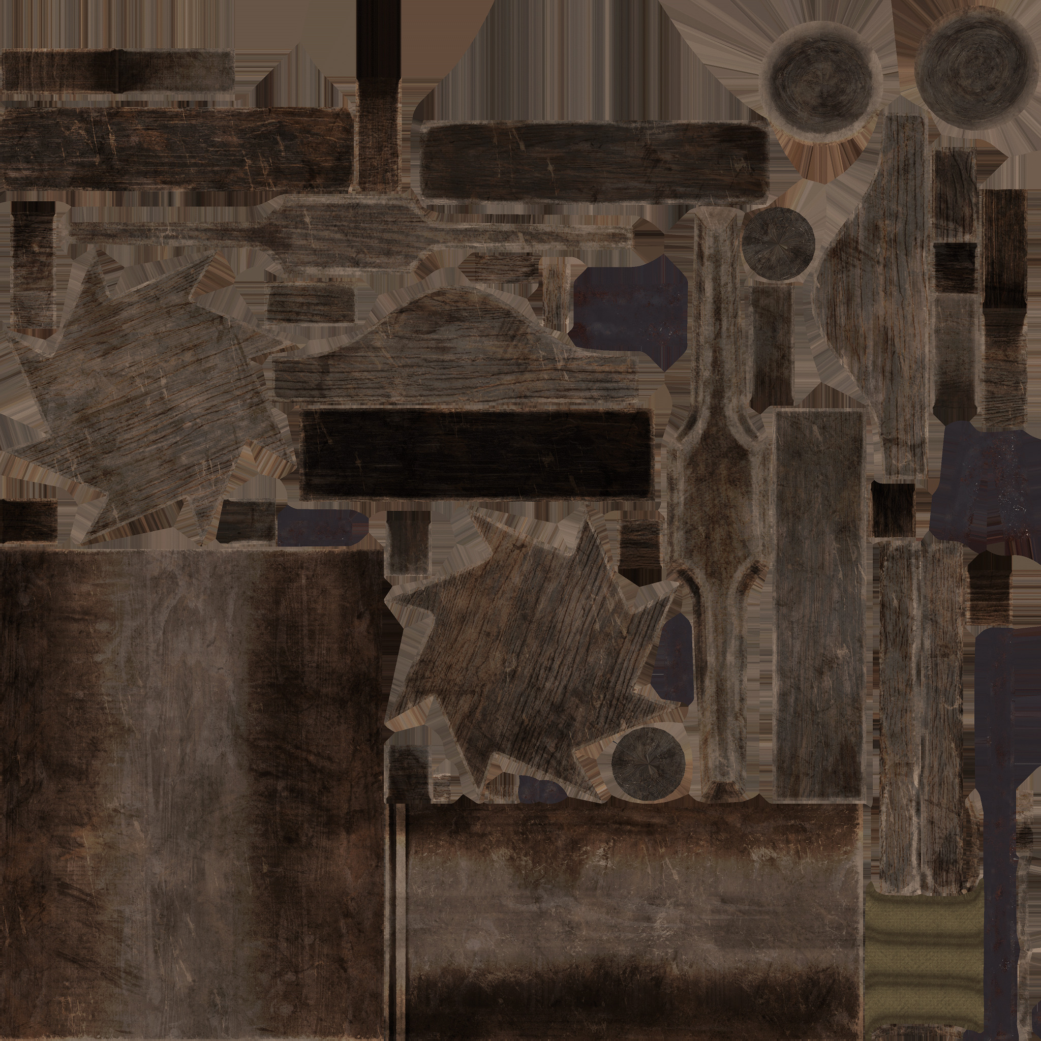 NANITE REAL-TIME MEDIEVAL STRETCHING TABLE - TORTURE DEVICE Low-poly 3D model_4