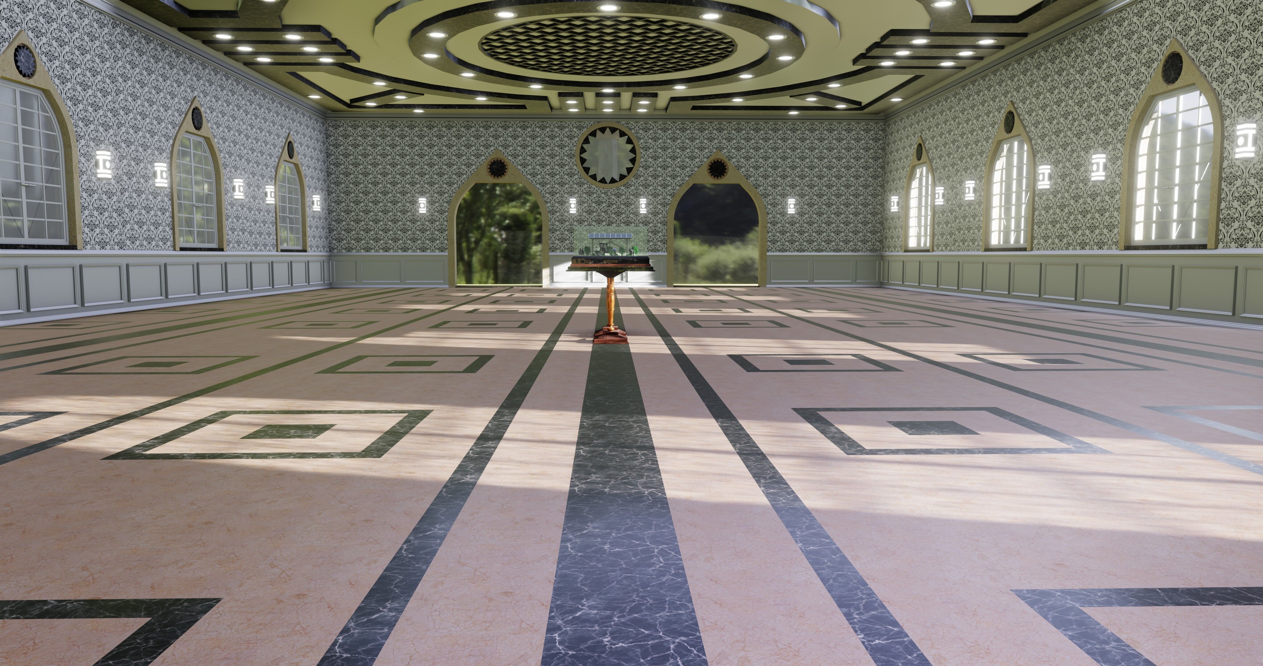 Agricultural Solar Energy Type-1 Table 2x2x8 Diorama Low-poly 3D model_10