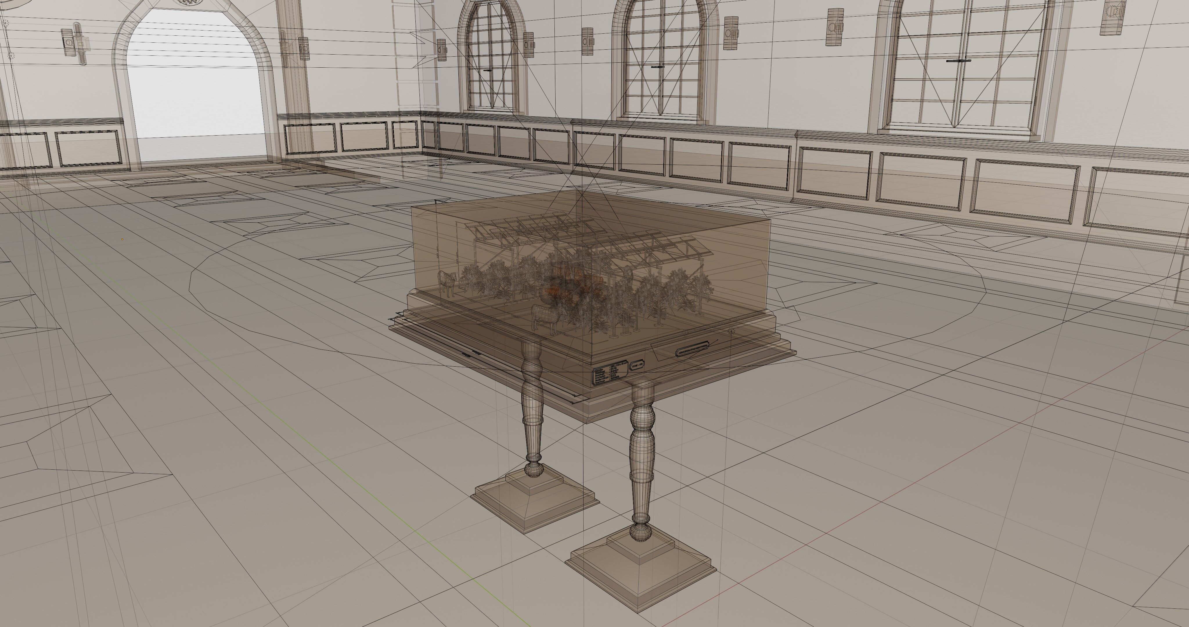 Agricultural Solar Energy Type-1 Table 2x2x8 Diorama Low-poly 3D model_14