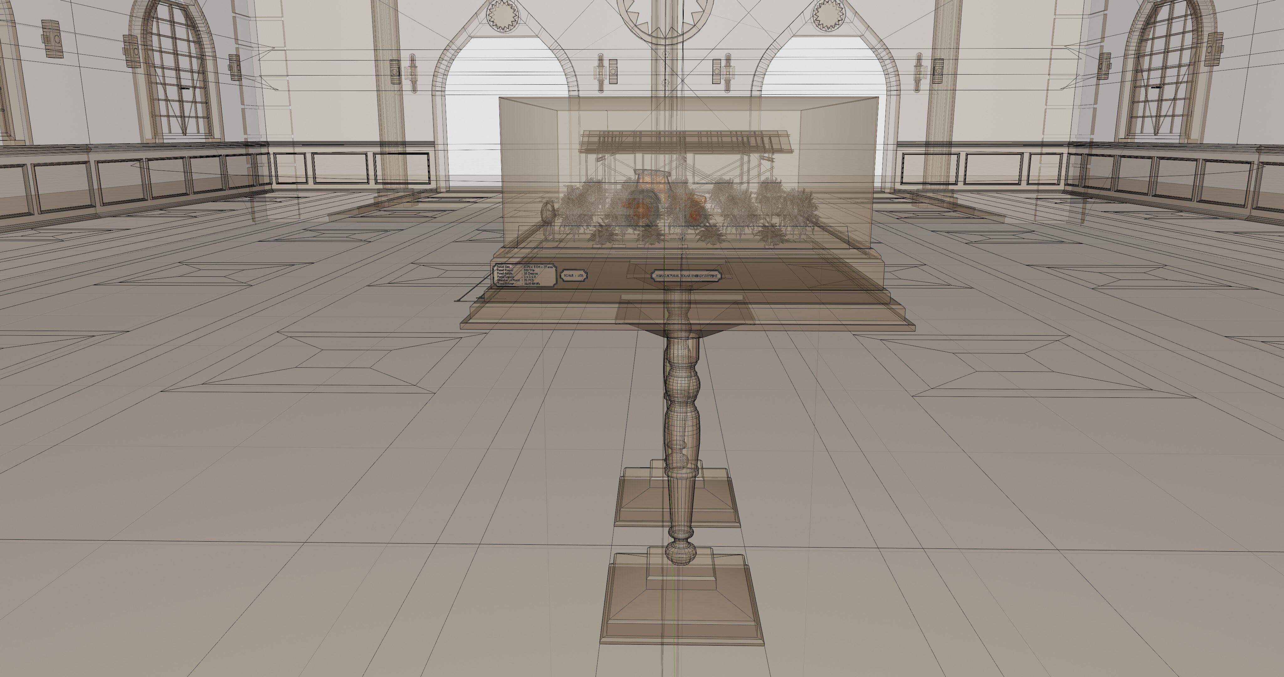 Agricultural Solar Energy Type-1 Table 2x2x8 Diorama Low-poly 3D model_17