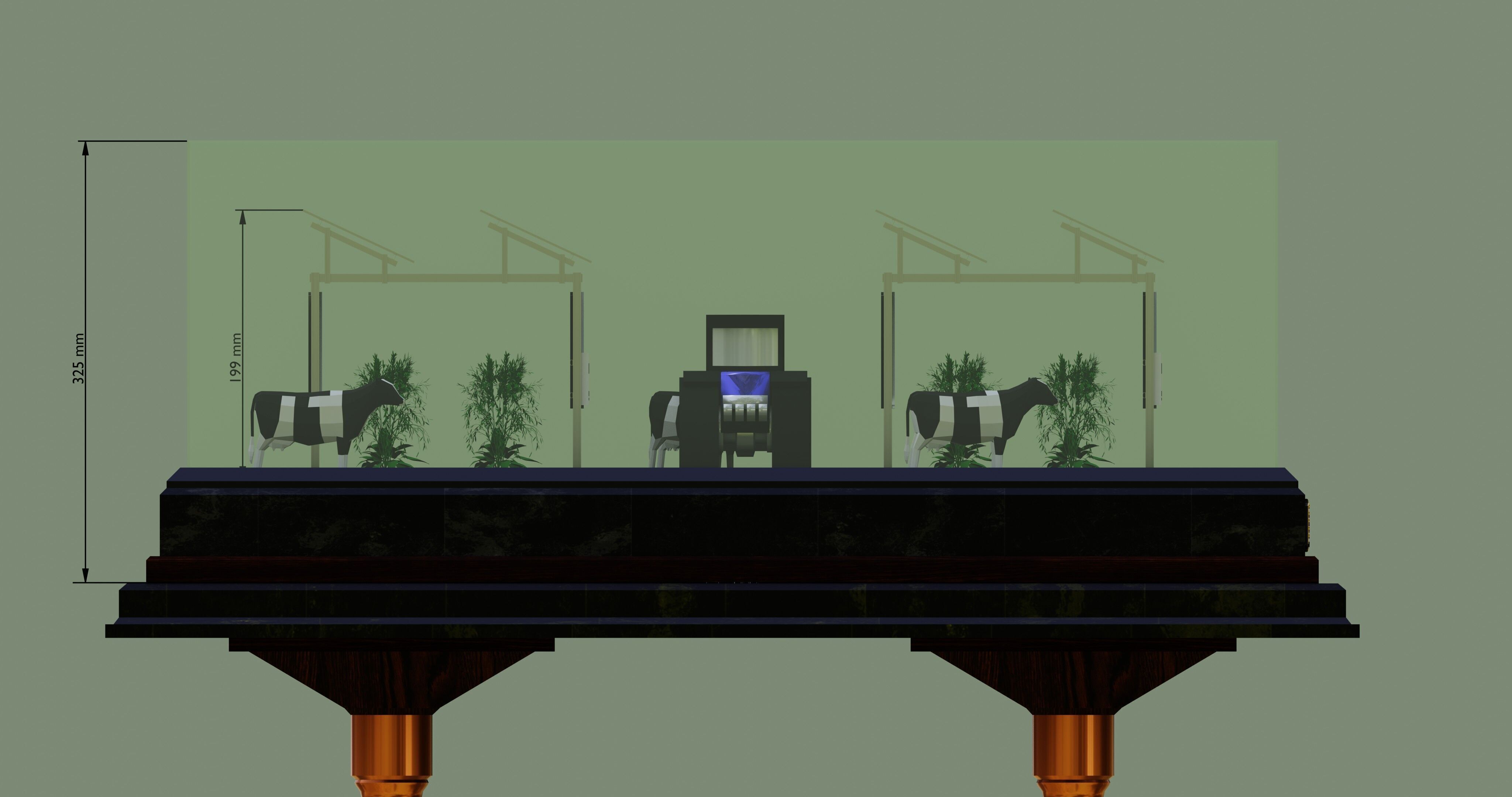 Agricultural Solar Energy Type-1 Table 2x2x8 Diorama Low-poly 3D model_12