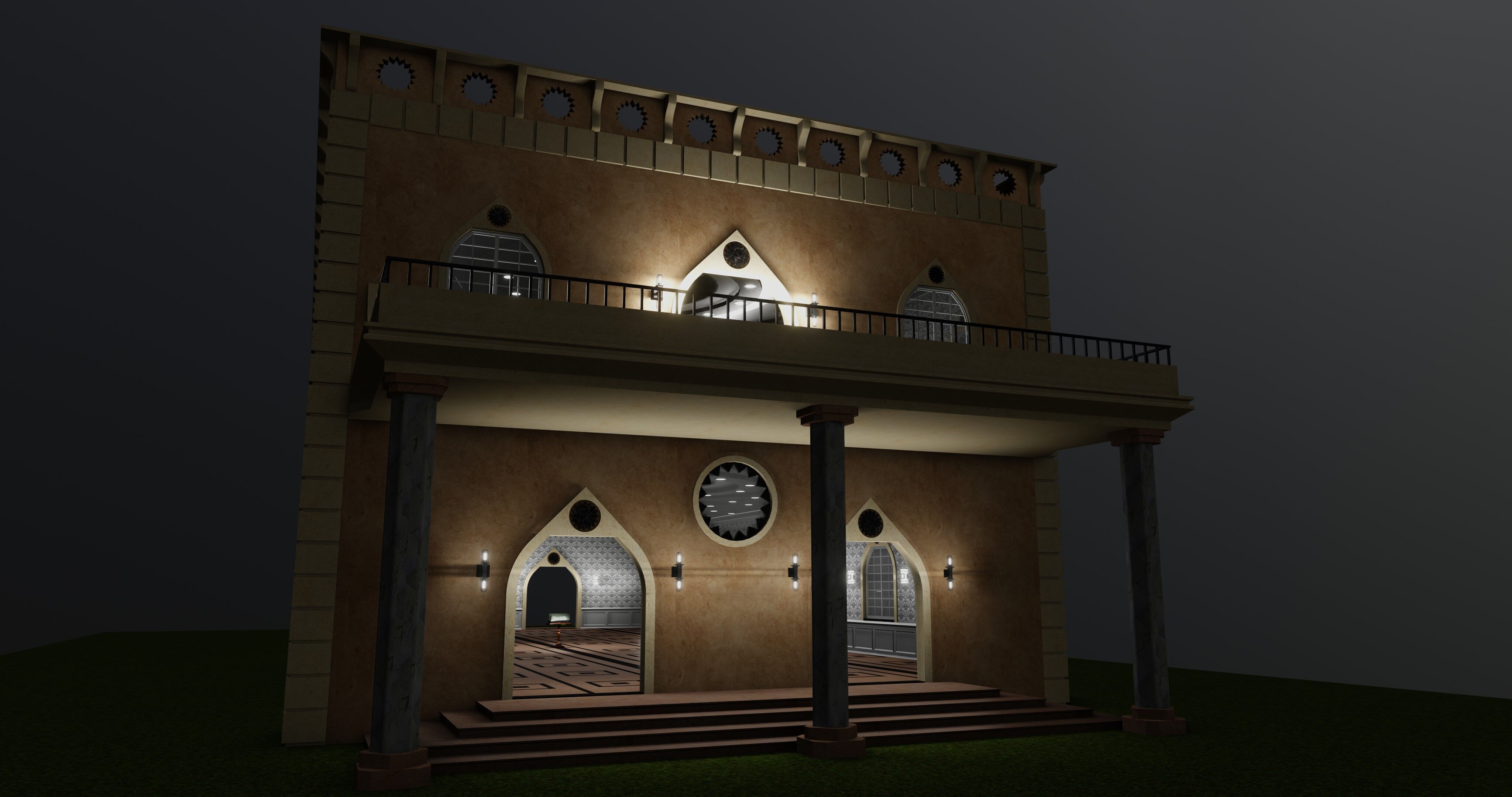 Agricultural Solar Energy Type-1 Table 2x2x8 Diorama Low-poly 3D model_24