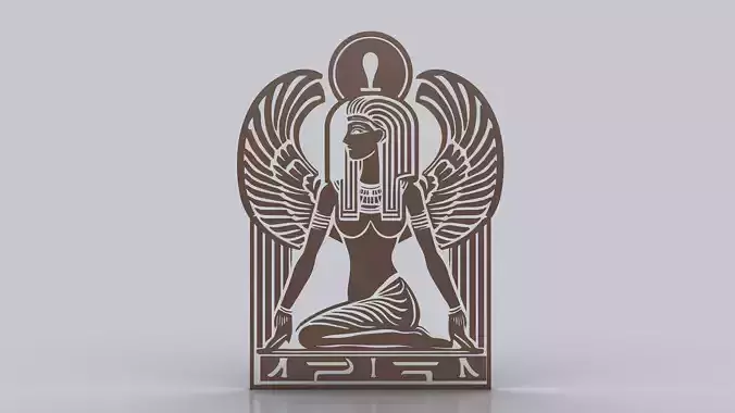 Egyptian Symbols - 058 - Topology Low-poly 3D model