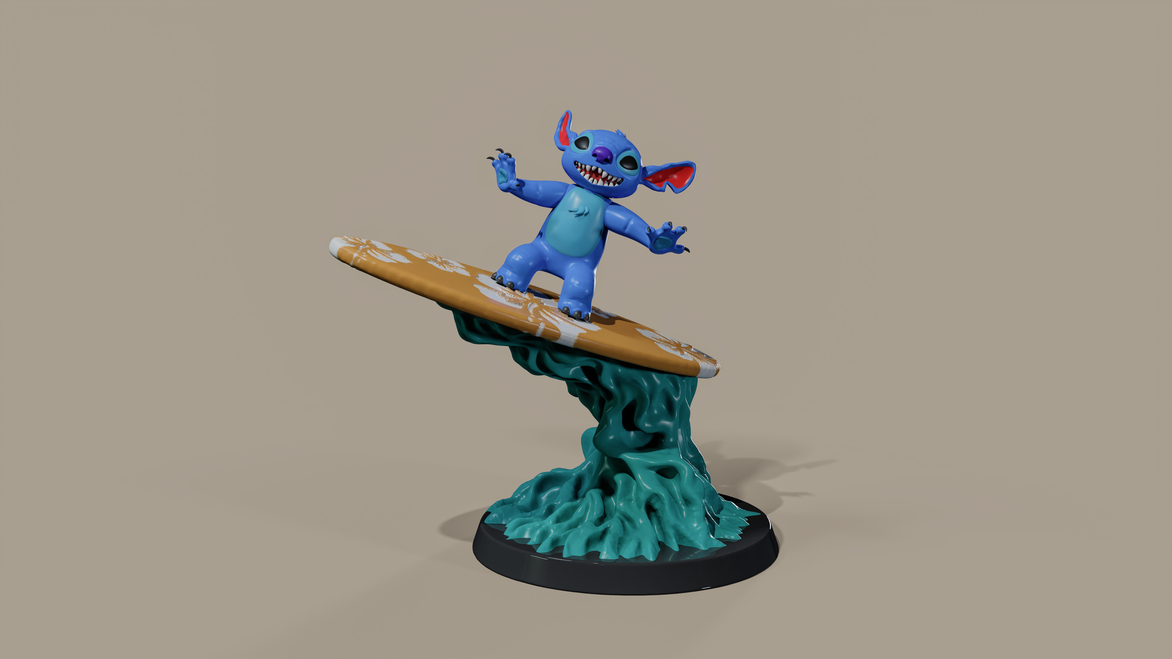 Stitch Fan Art 3D Model 150mm 3D print model_6