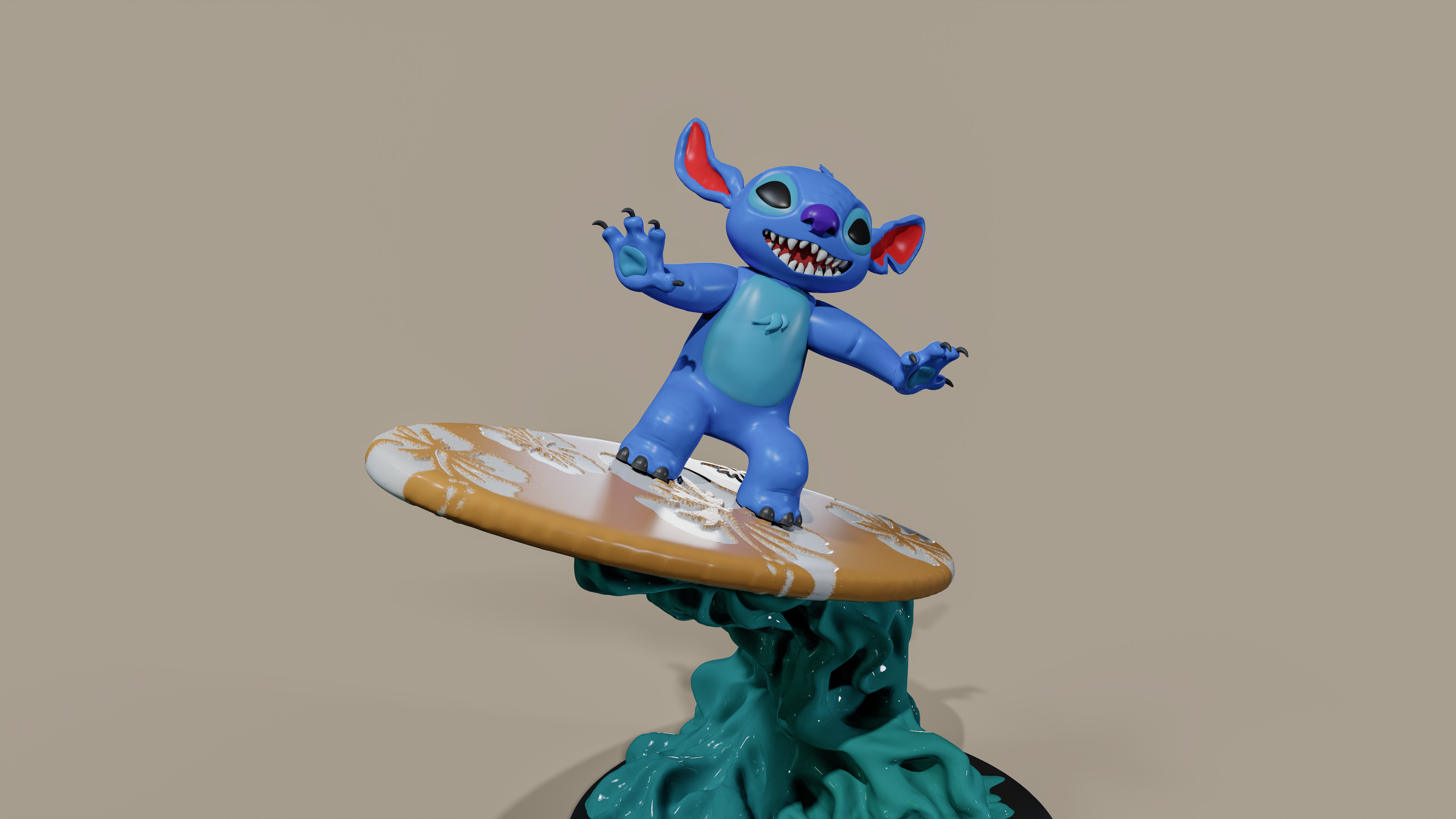 Stitch Fan Art 3D Model 150mm 3D print model_2