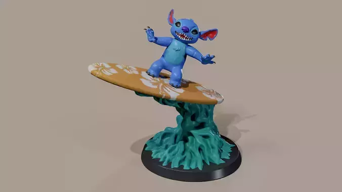 Stitch Fan Art 3D Model 150mm