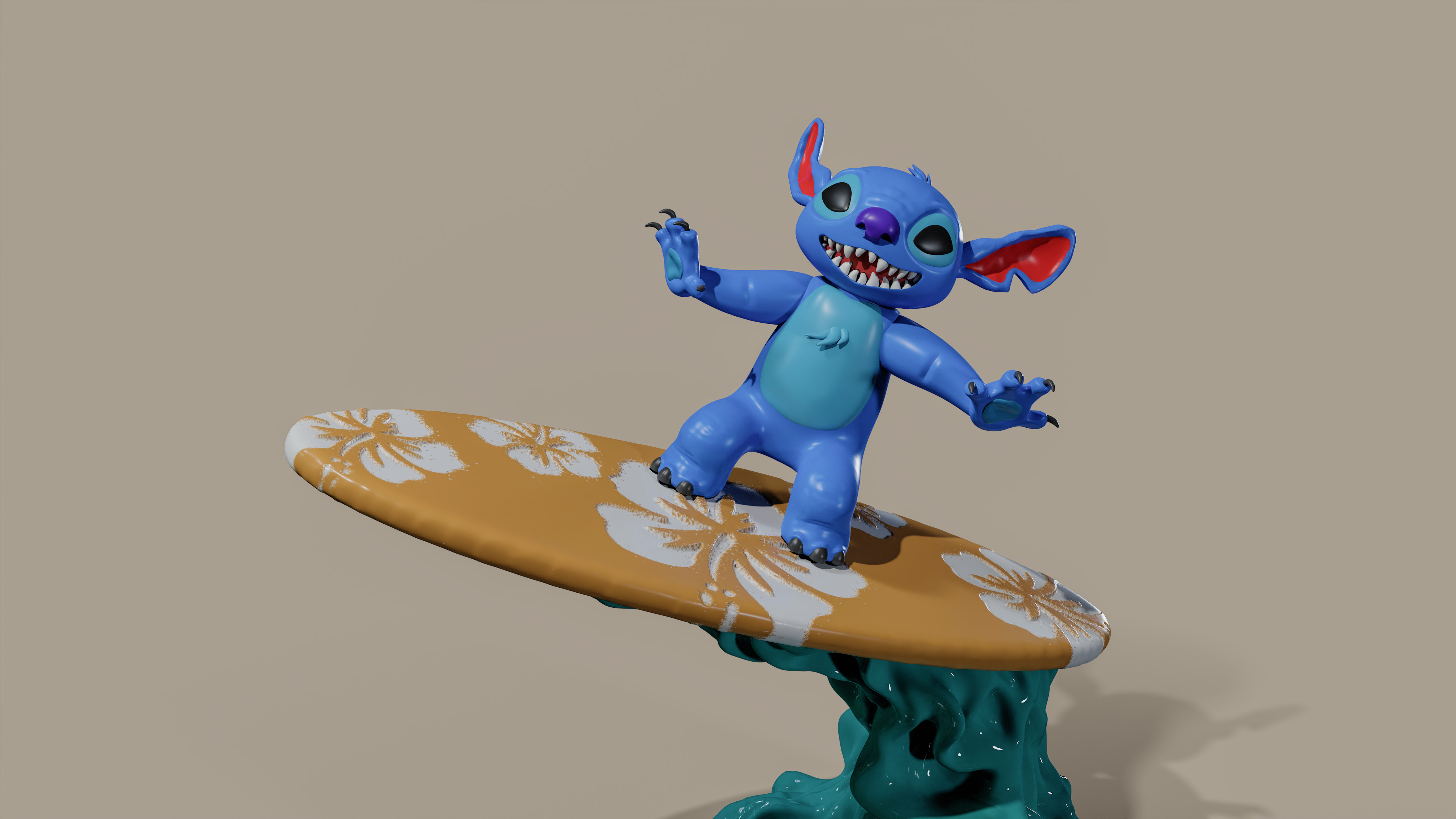 Stitch Fan Art 3D Model 150mm 3D print model_4