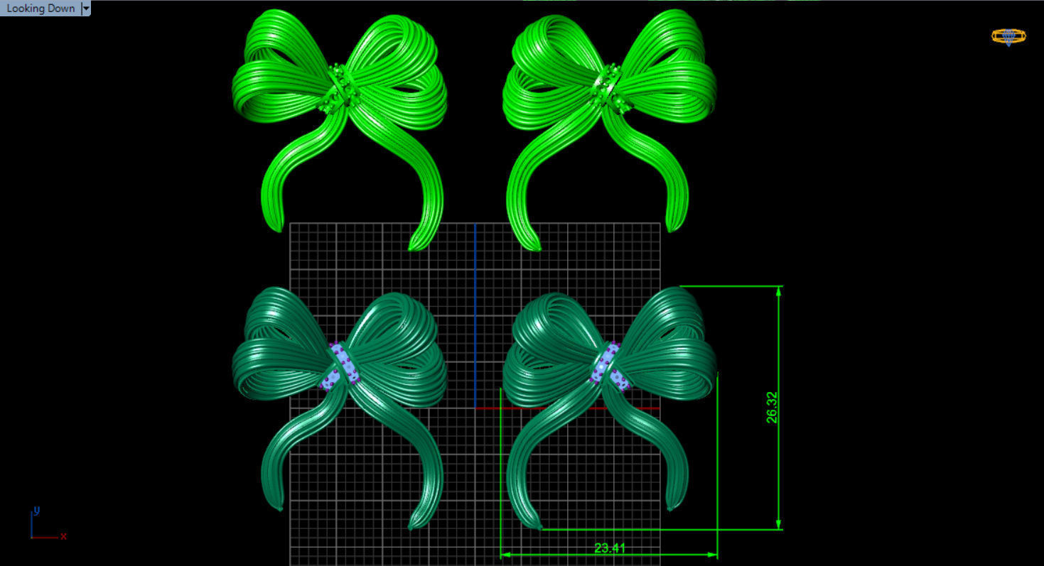 luxury bow elegant earrings and ring collection _6