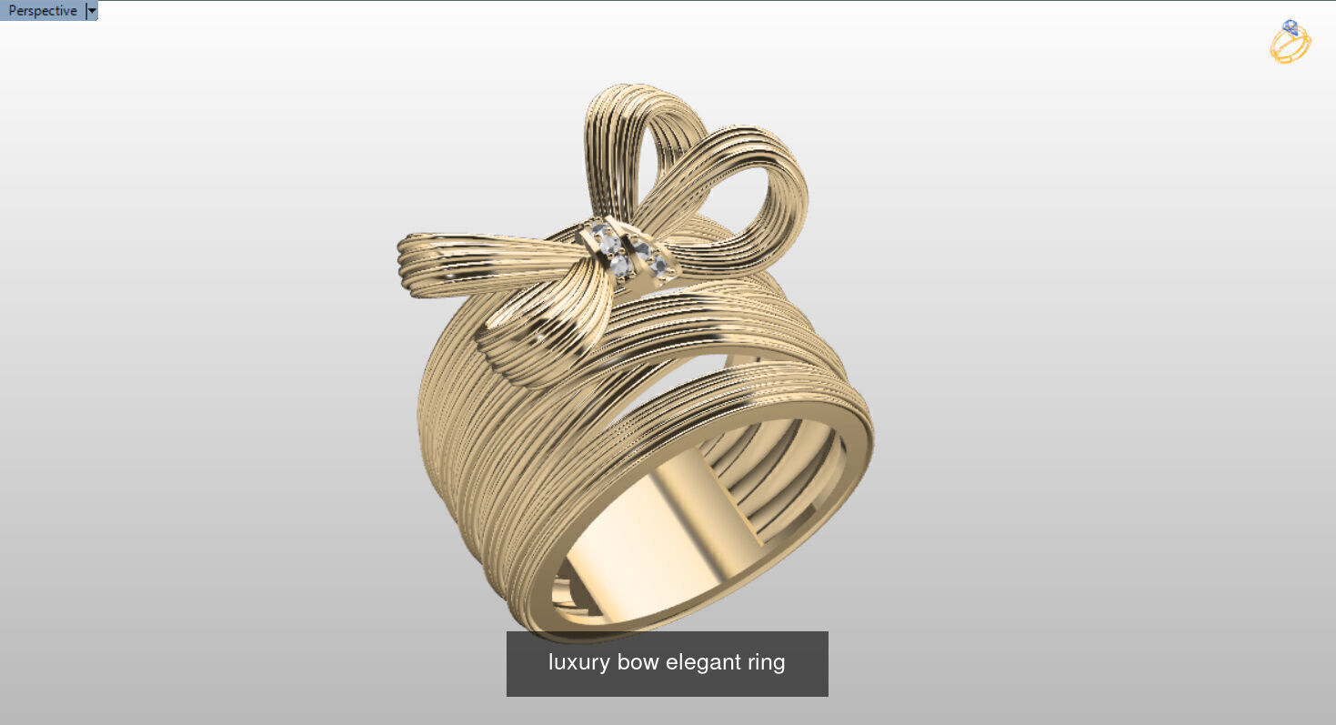 luxury bow elegant earrings and ring collection _1