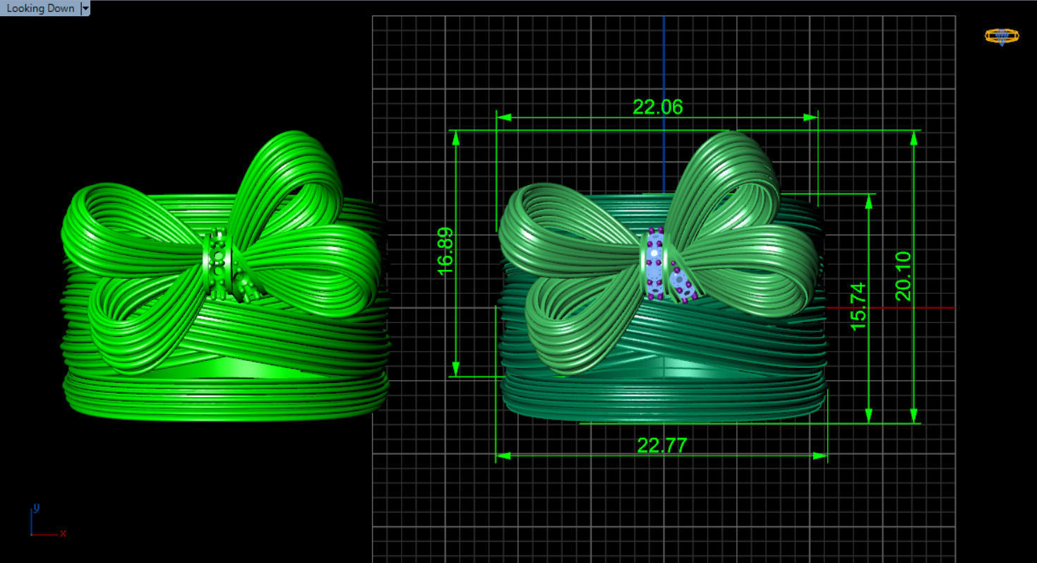 luxury bow elegant earrings and ring collection _3