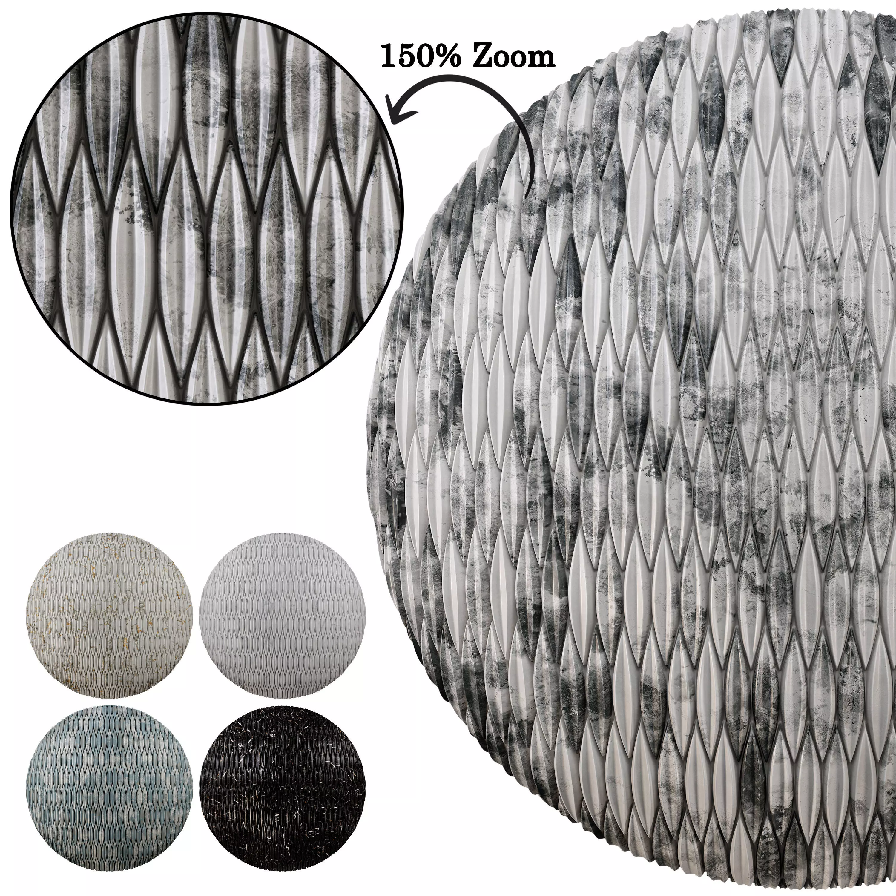 Modern 3D Ceramic Wall Tiles - Seamless Texture