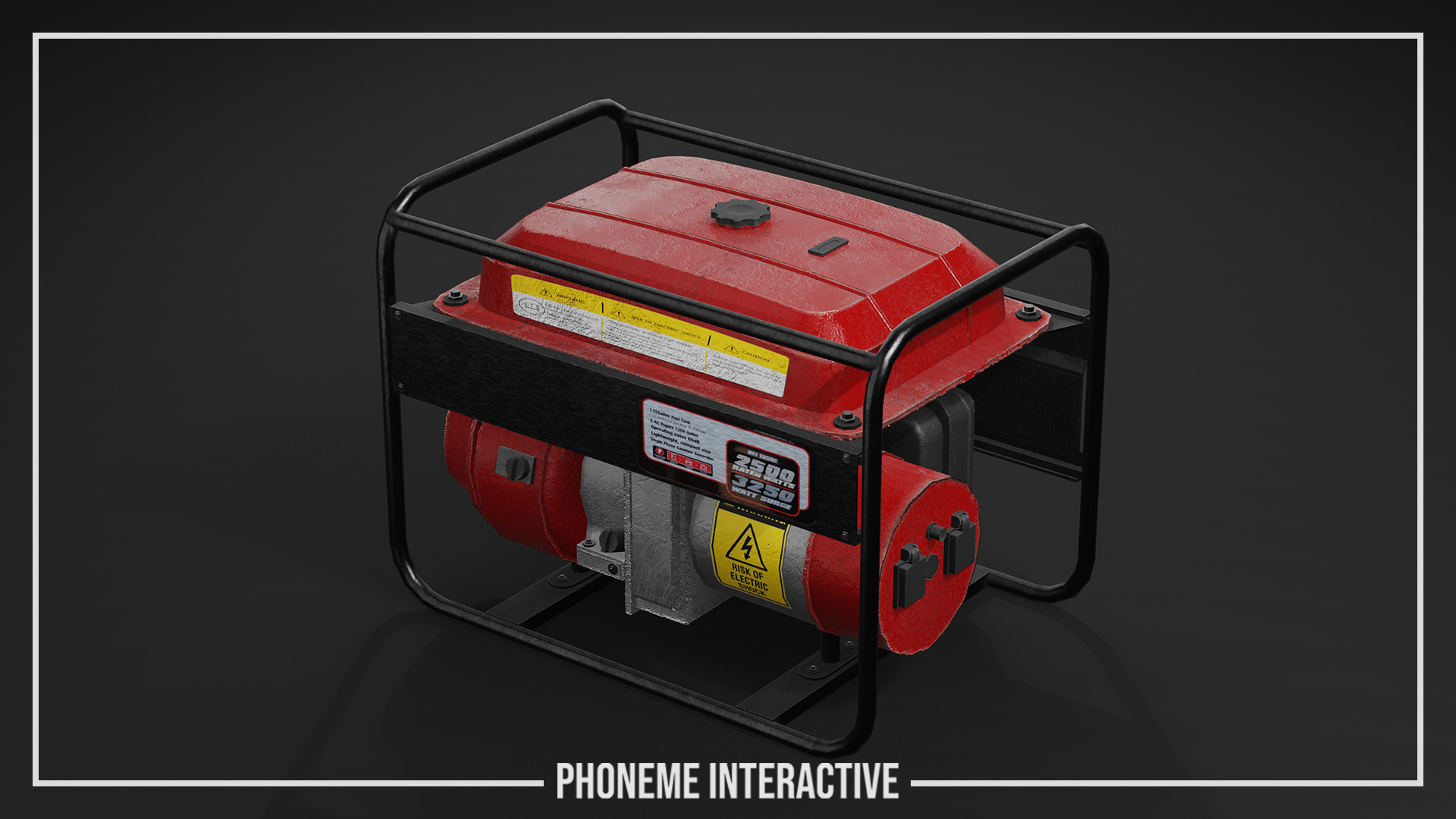 Portable Generator - Game Ready Industrial Prop with 4K PBR Low-poly 3D model_1