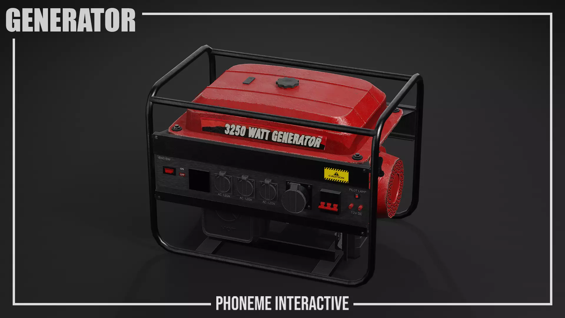 Portable Generator - Game Ready Industrial Prop with 4K PBR Low-poly 3D model_0