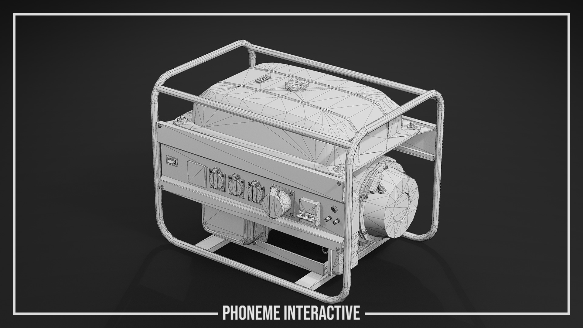 Portable Generator - Game Ready Industrial Prop with 4K PBR Low-poly 3D model_4