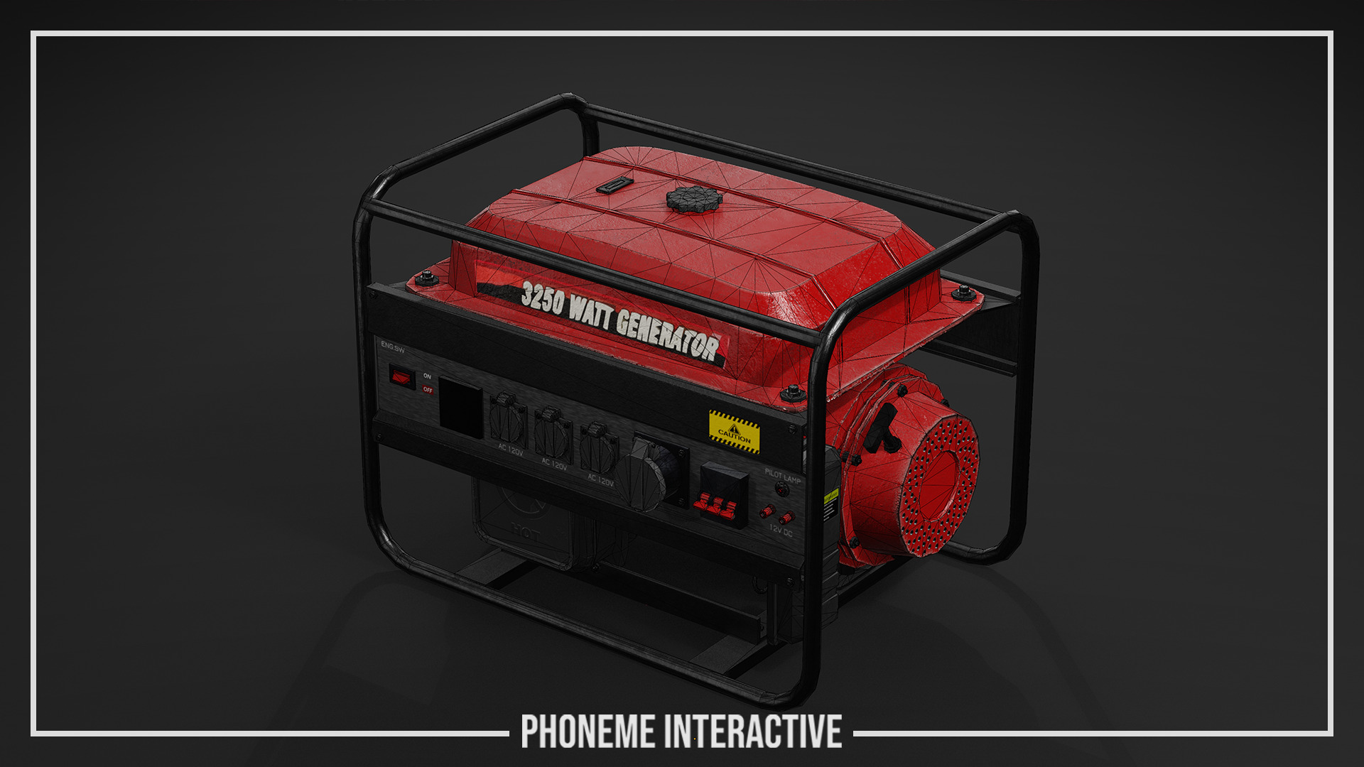 Portable Generator - Game Ready Industrial Prop with 4K PBR Low-poly 3D model_3