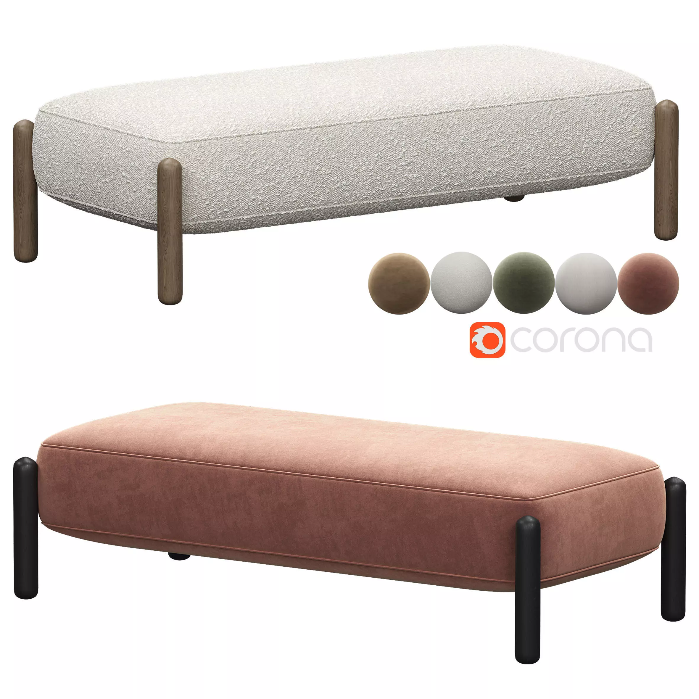 SkandiShop Dear Pouf 3D model_0