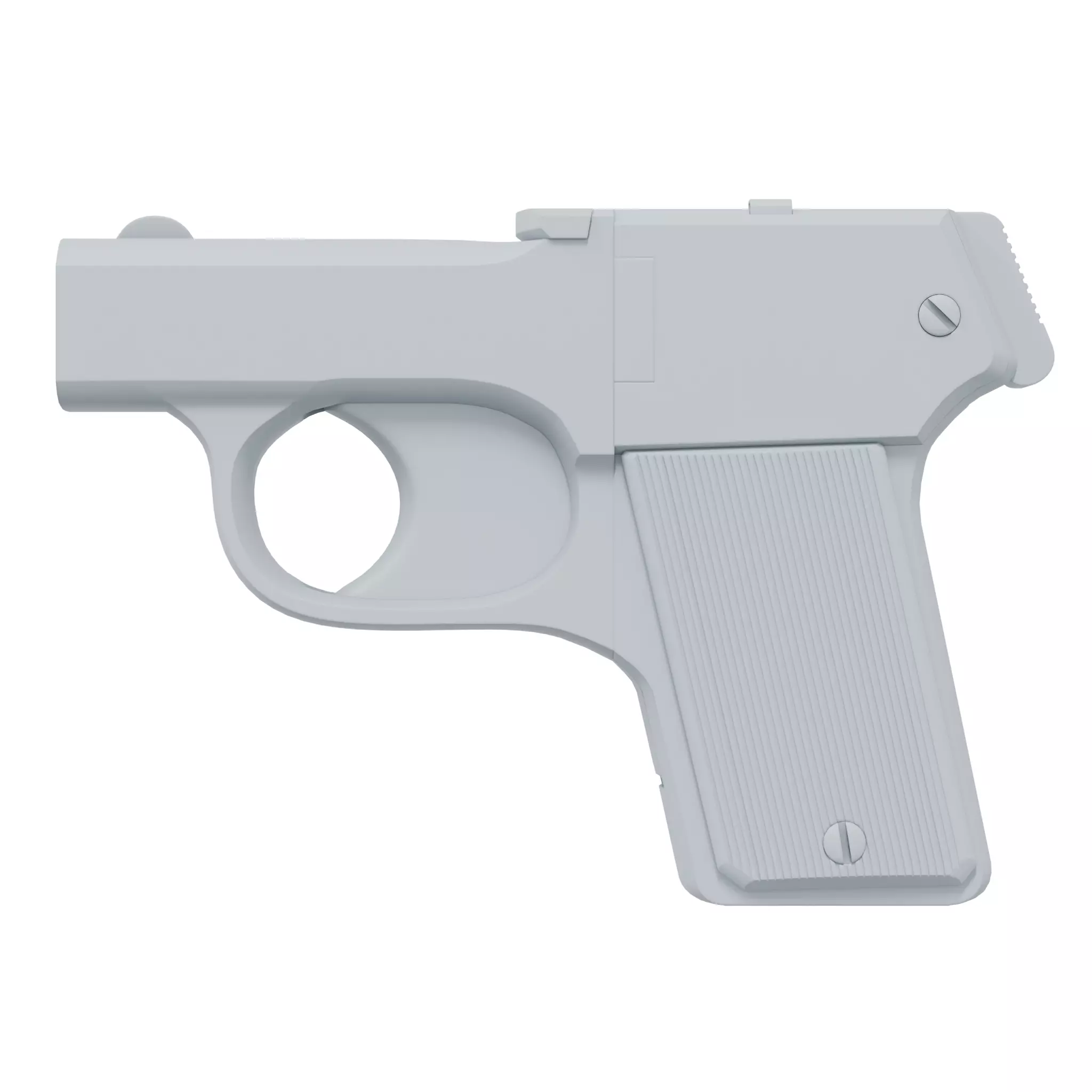 Game Ready Mossberg Brownie Pistol 3D Model Low High Poly 21k Low-poly 3D model_2