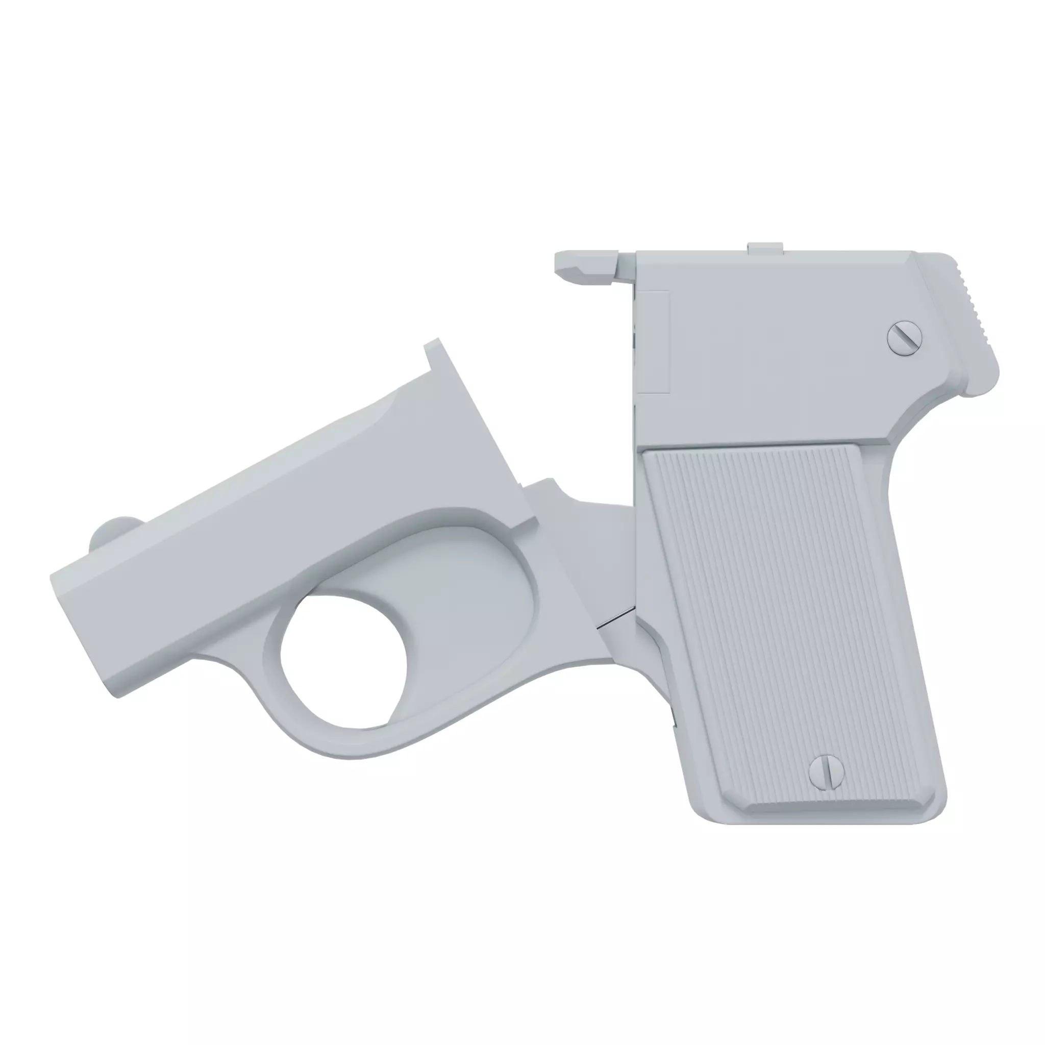 Game Ready Mossberg Brownie Pistol 3D Model Low High Poly 21k Low-poly 3D model_8