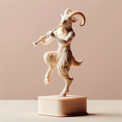 33 Dancing Faun Playing the Flute 3D print model