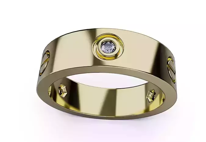 Cartier Love rings 16-21 sizes 3D print model