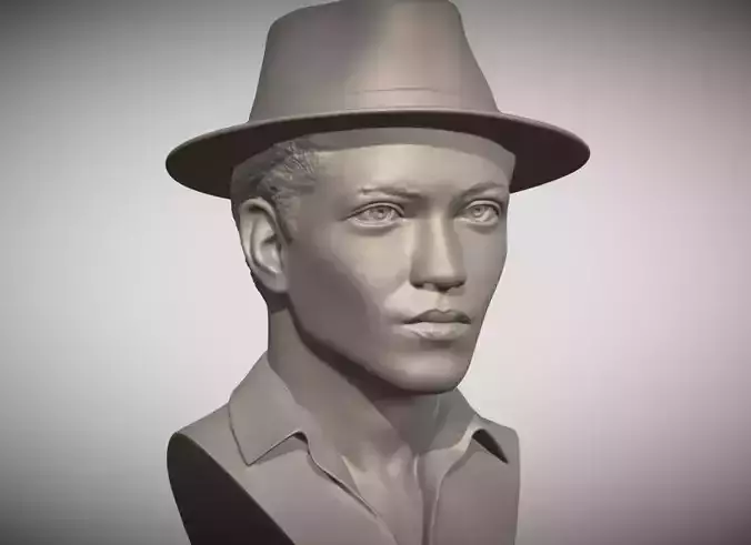 Bruno Mars bust for 3D printing 3D print model