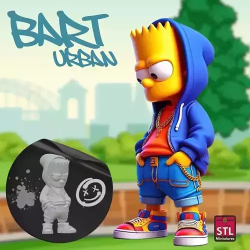 Bart Simpson Urban Sport 3D Printing STL File