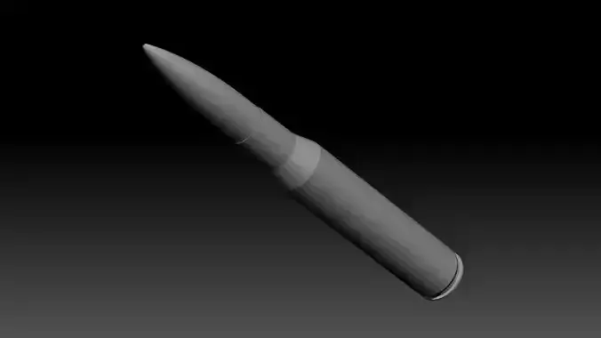50Cal Bullet Basemesh ZTL FBX OBJ STL 3D model