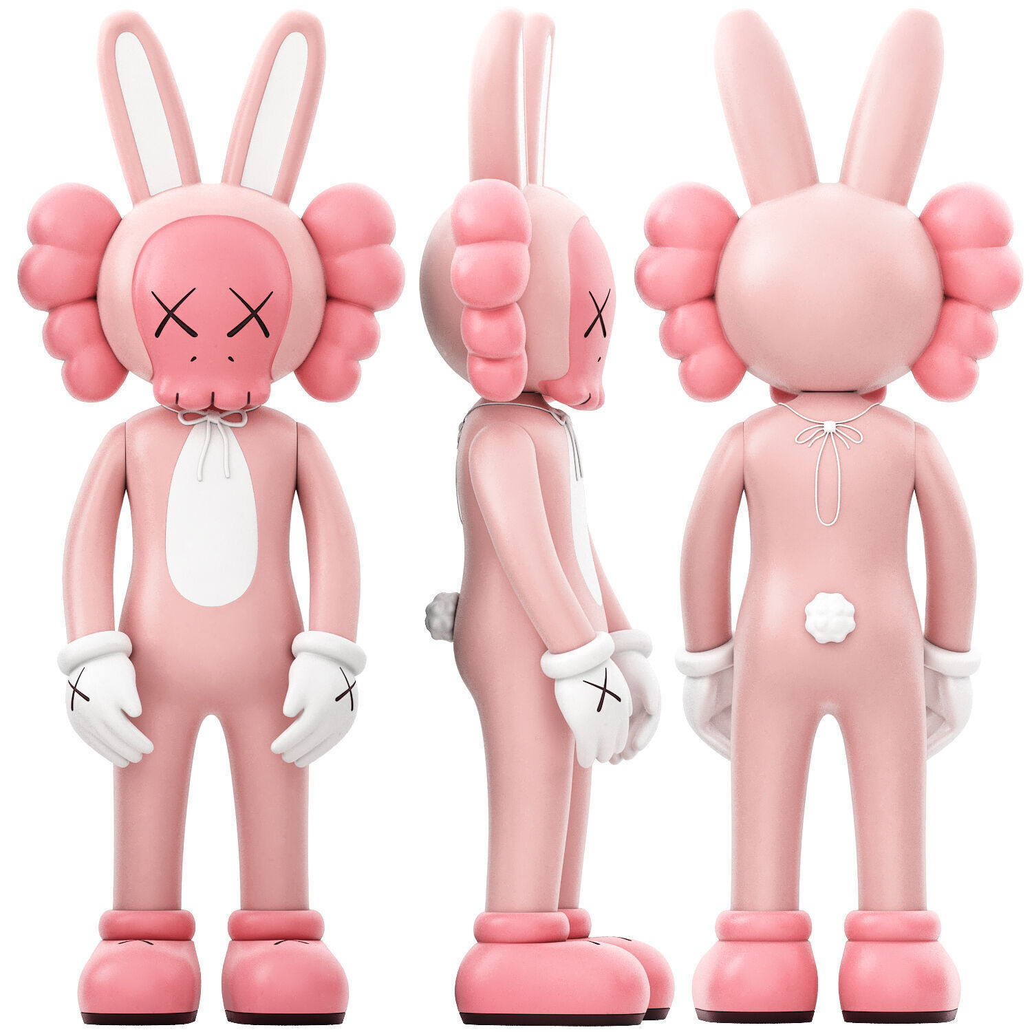 brown kaws and pink accomplice 3D model_3