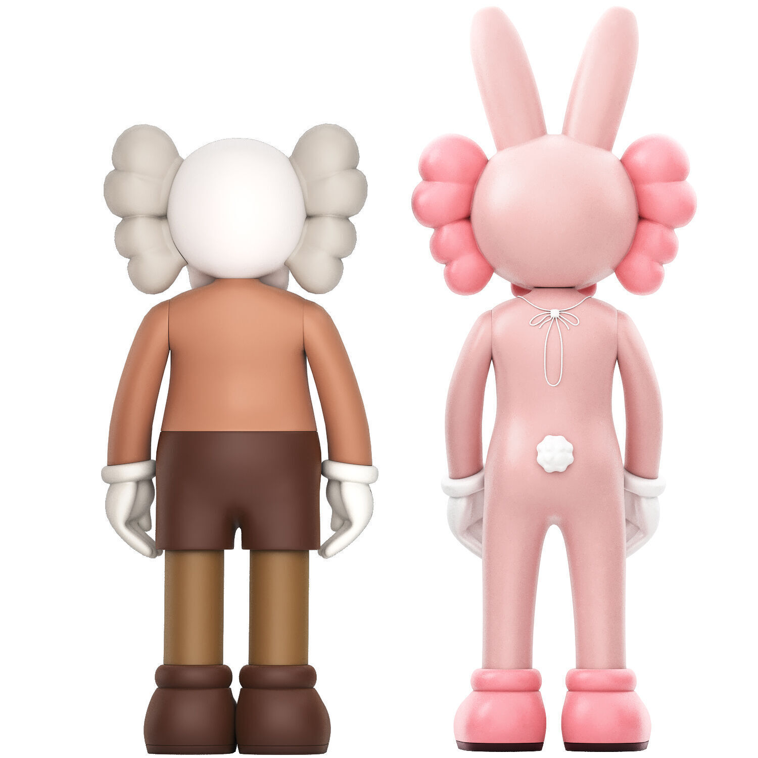 brown kaws and pink accomplice 3D model_4
