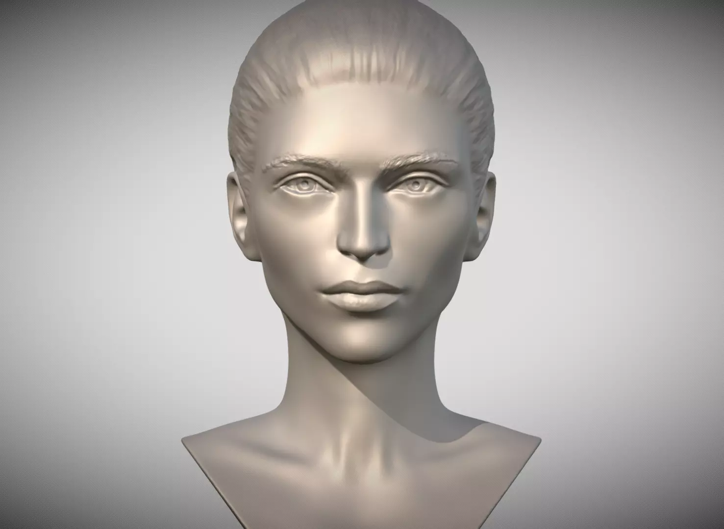 Beautiful woman bust 3D printing ready TYPE 1 3D print model