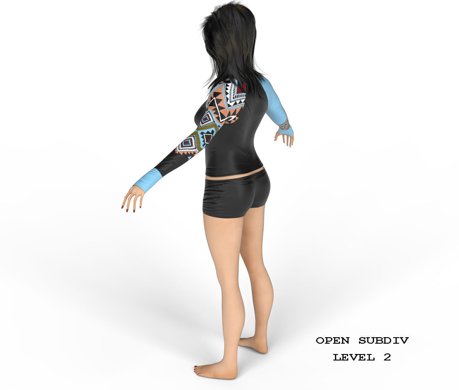 AD - Female Character 3D model_4