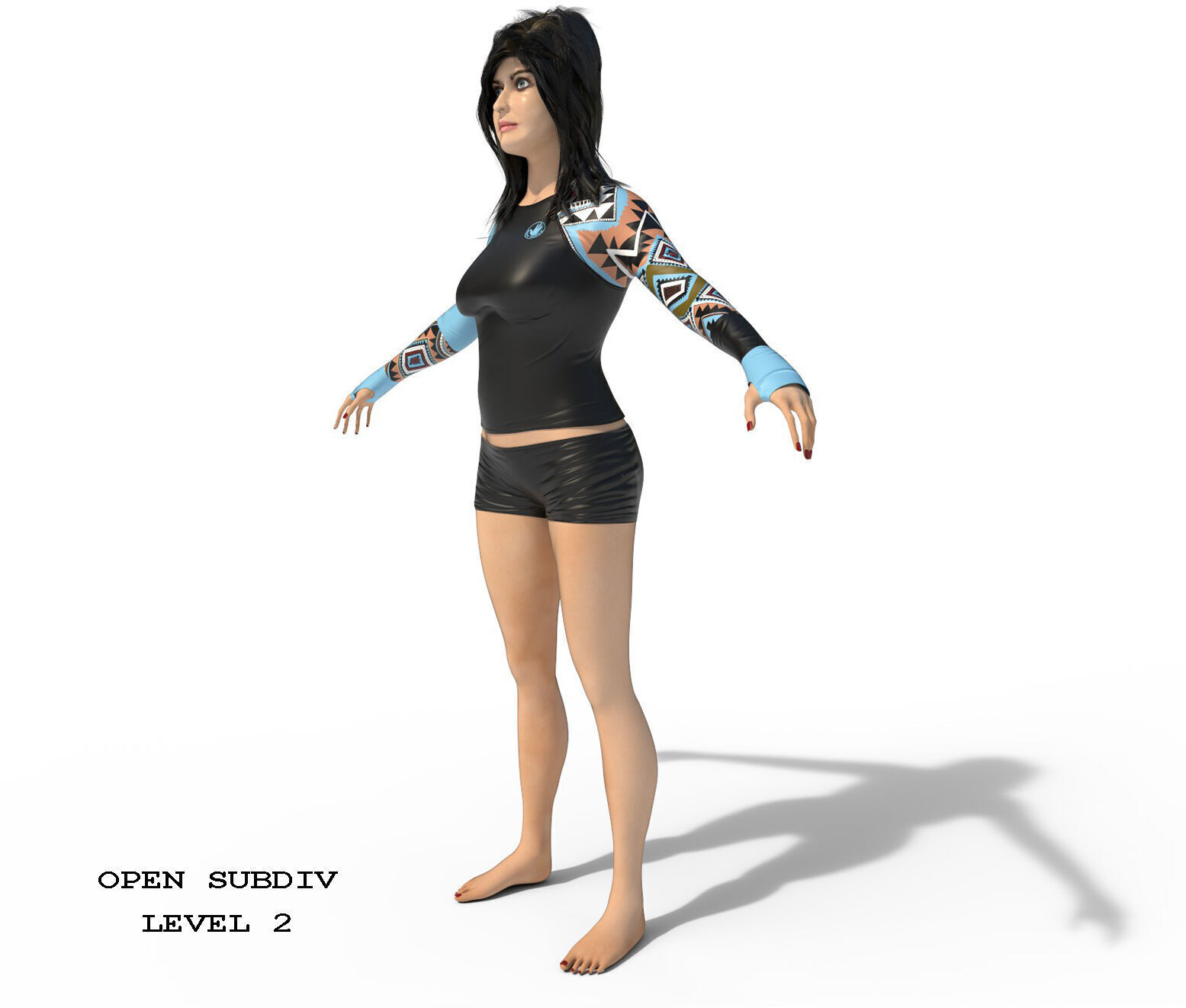 AD - Female Character 3D model_2