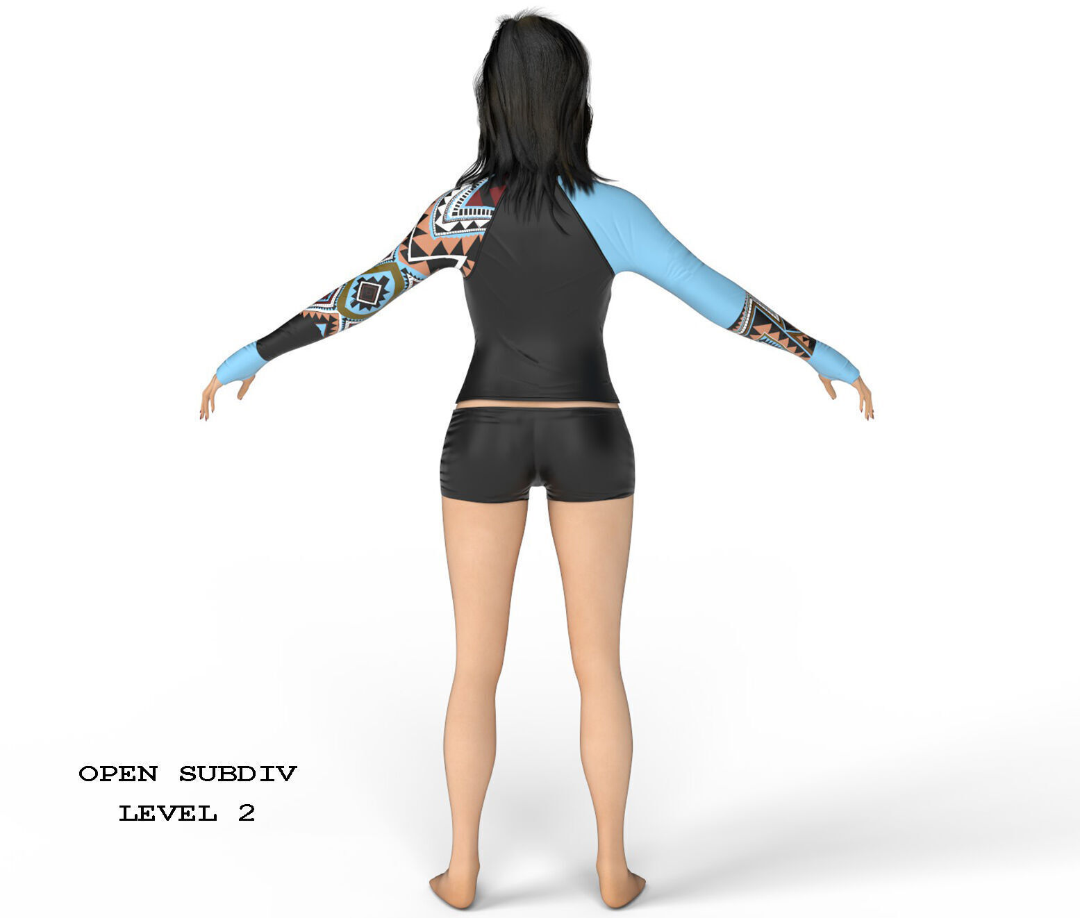 AD - Female Character 3D model_5
