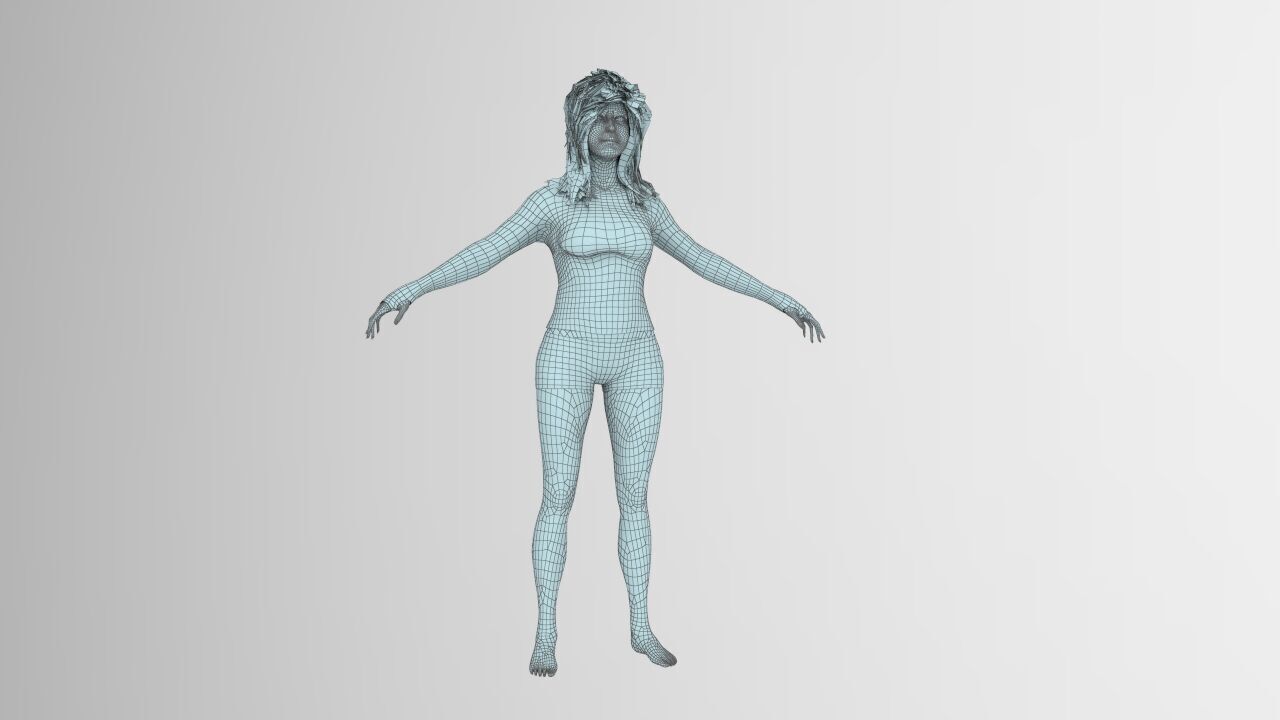 AD - Female Character 3D model_13