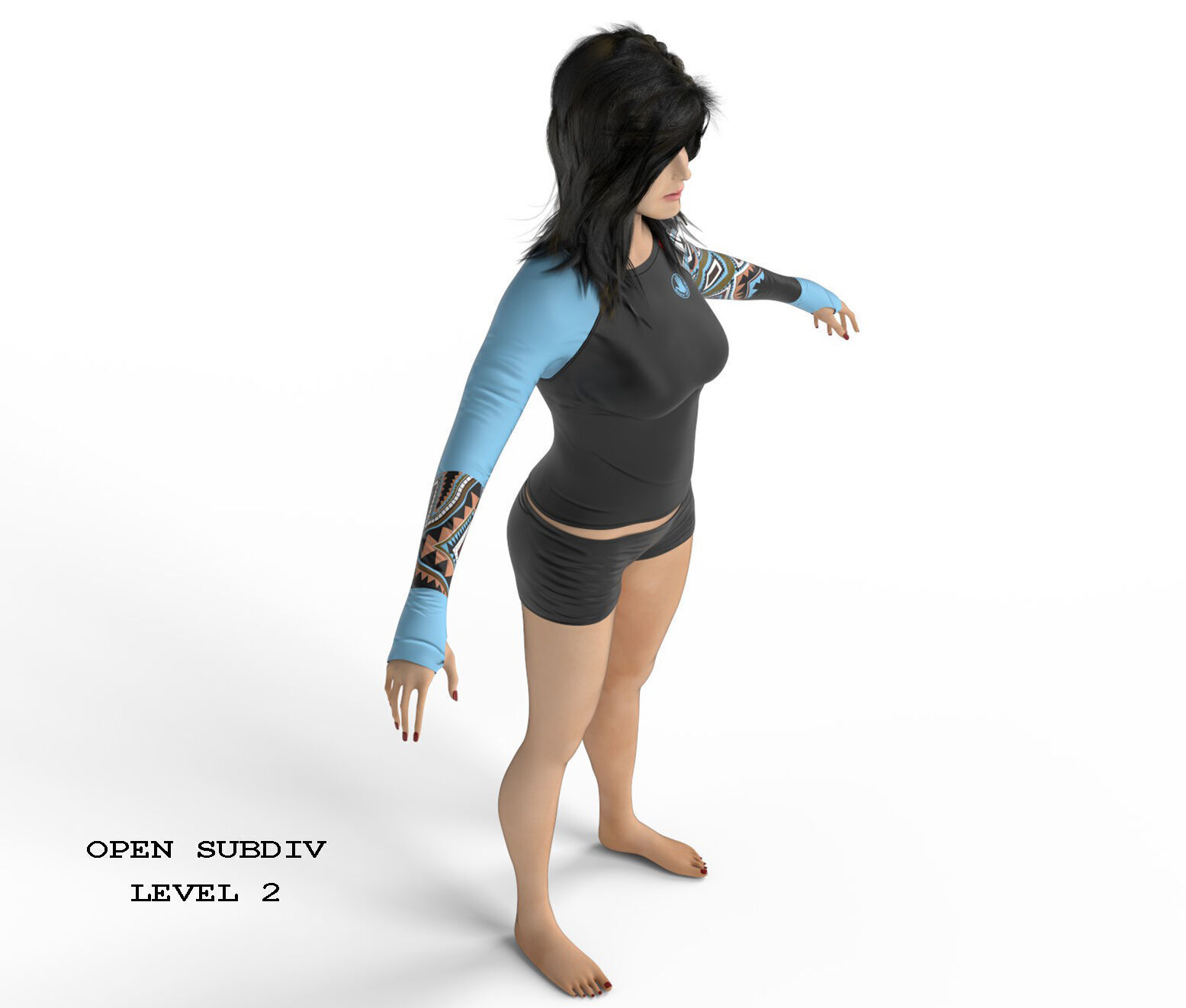 AD - Female Character 3D model_6