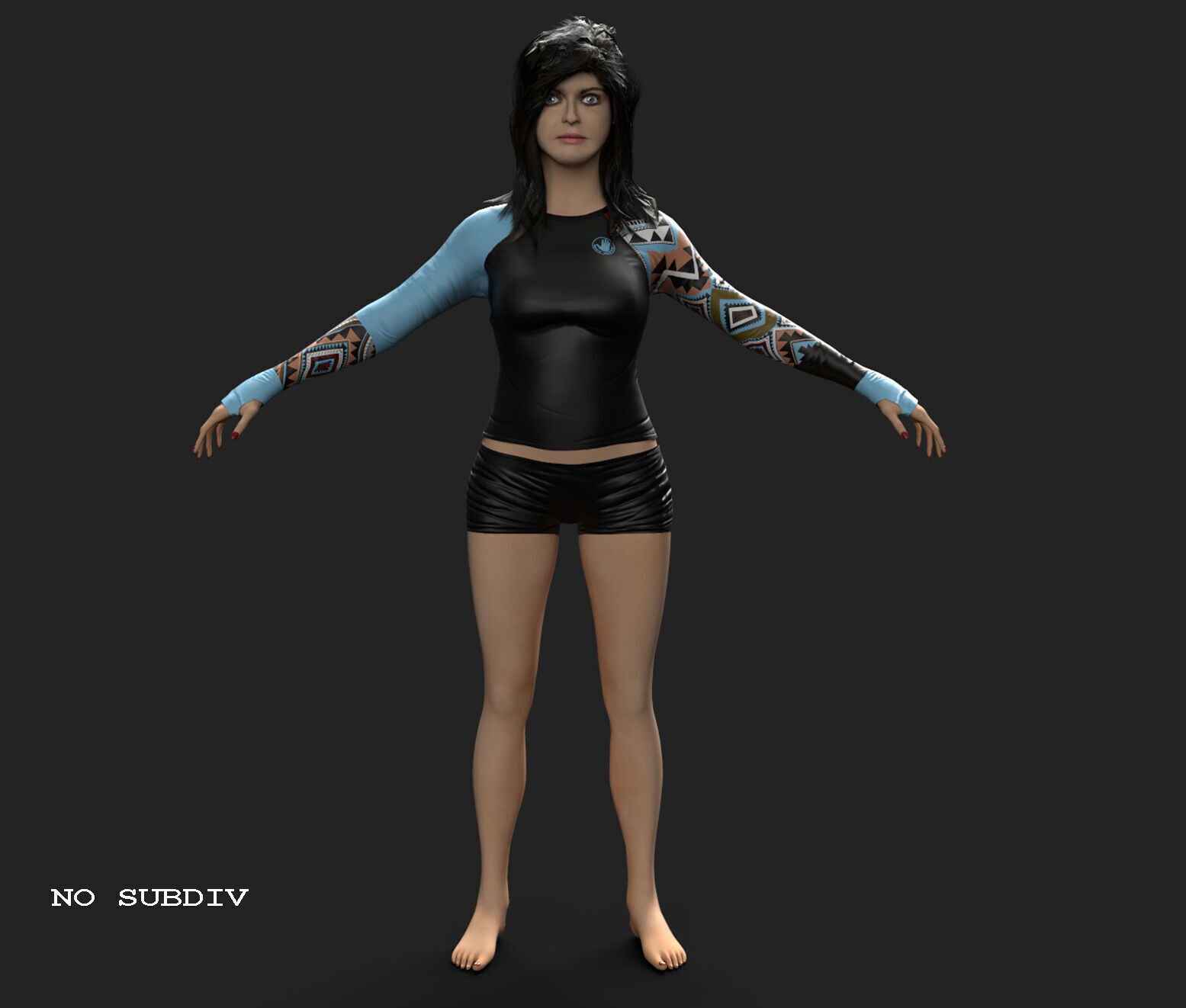 AD - Female Character 3D model_11