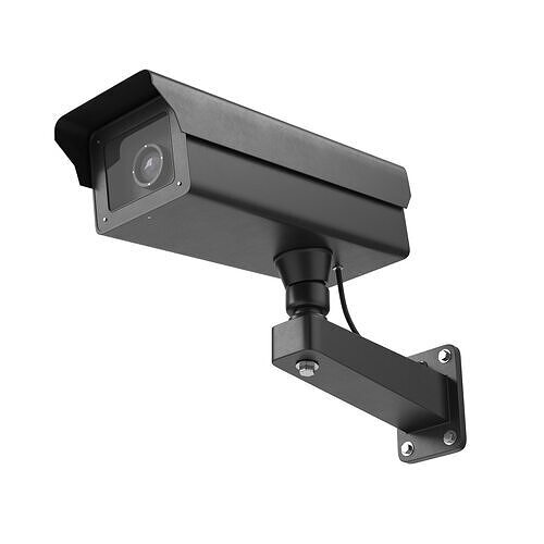 Black Security Camera Low-poly 3D model
