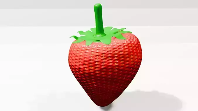 Stylized Strawberry 3D Model  Blender File  PNG Render 3D model