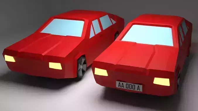 Low-Poly Car Low-poly 3D model