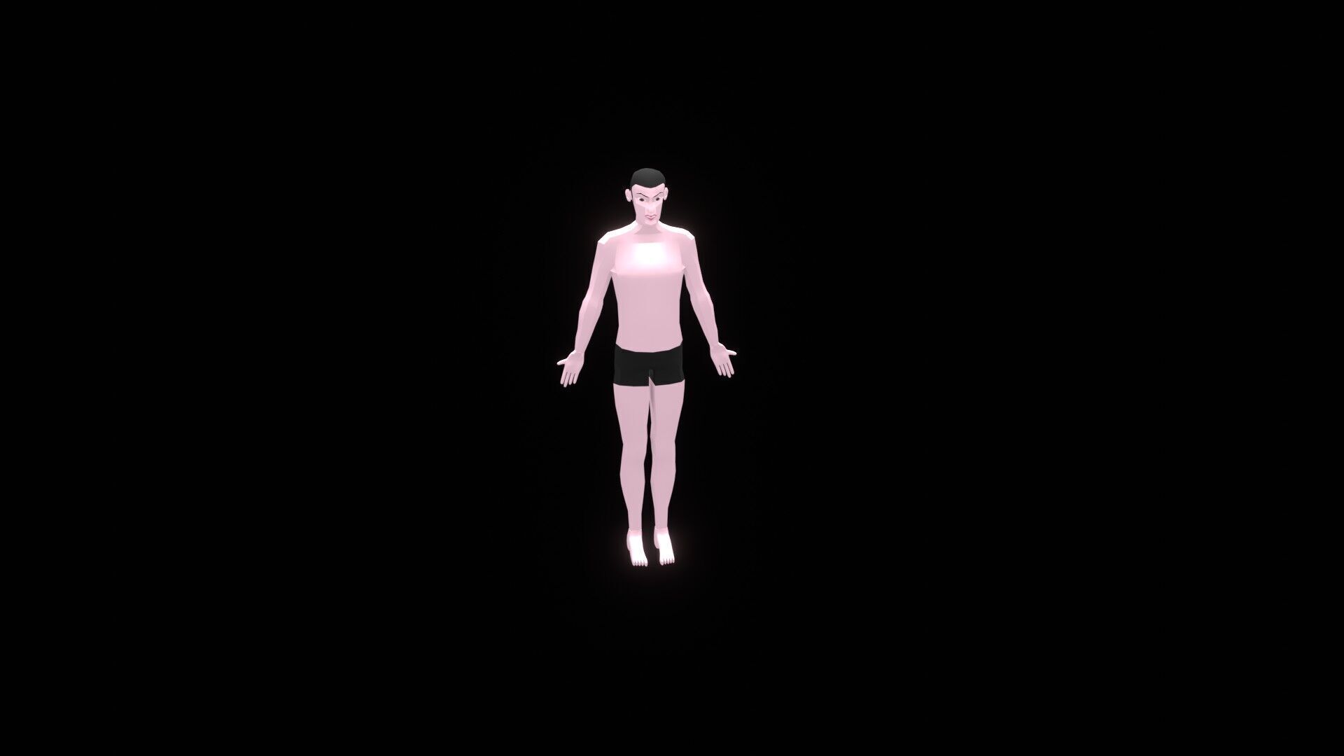 character low poly male cartoon citizen Low-poly 3D model_5