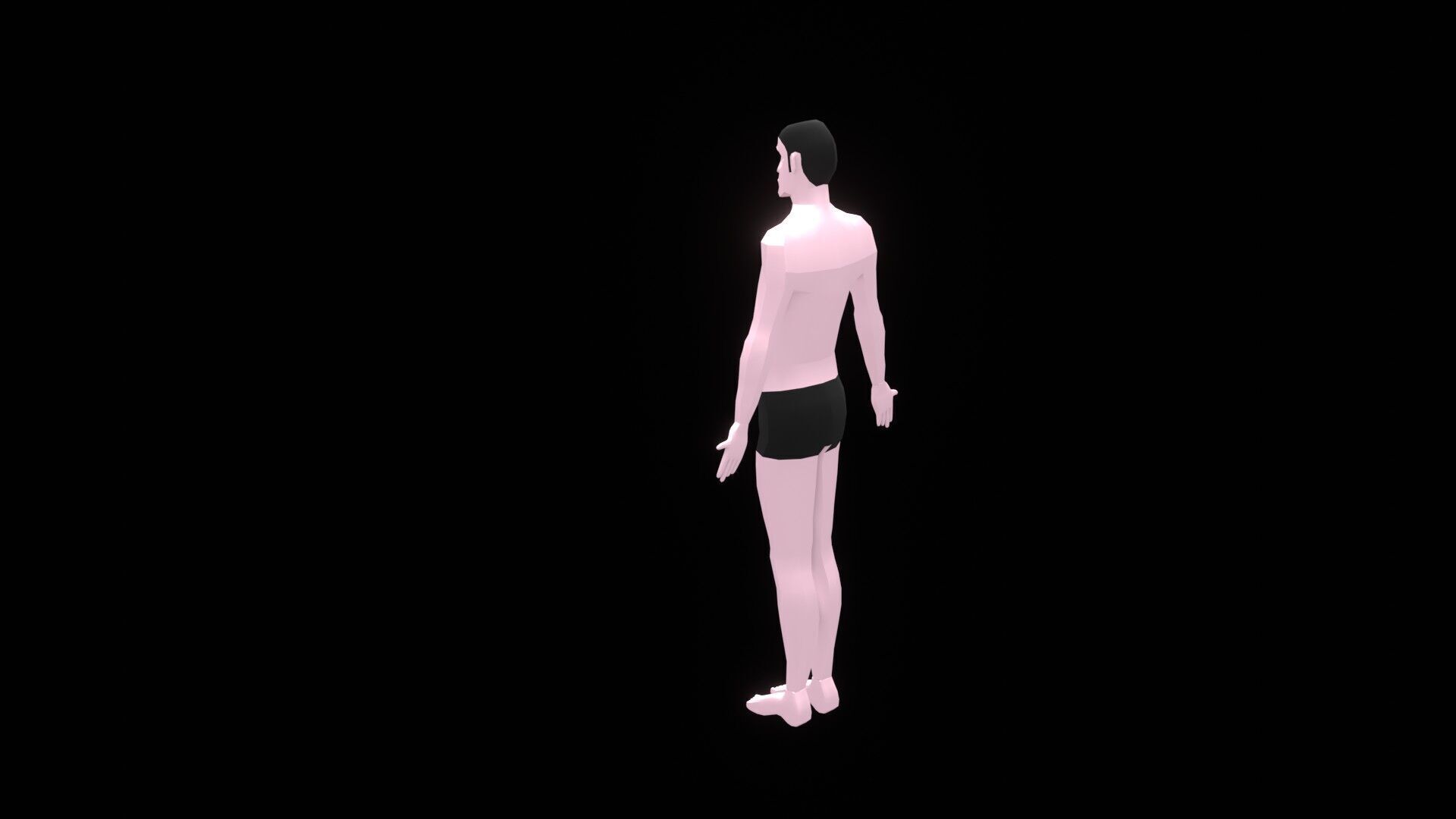 character low poly male cartoon citizen Low-poly 3D model_3
