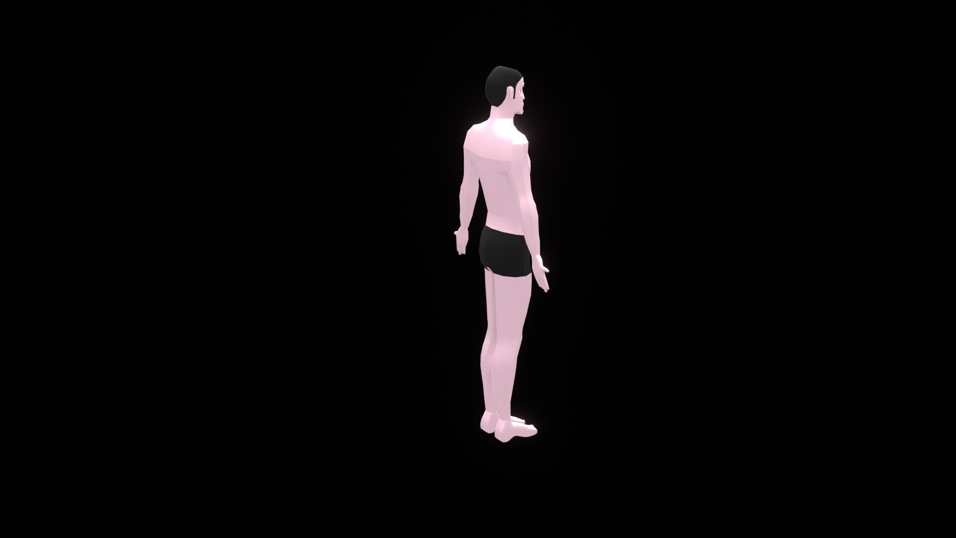 character low poly male cartoon citizen Low-poly 3D model_4