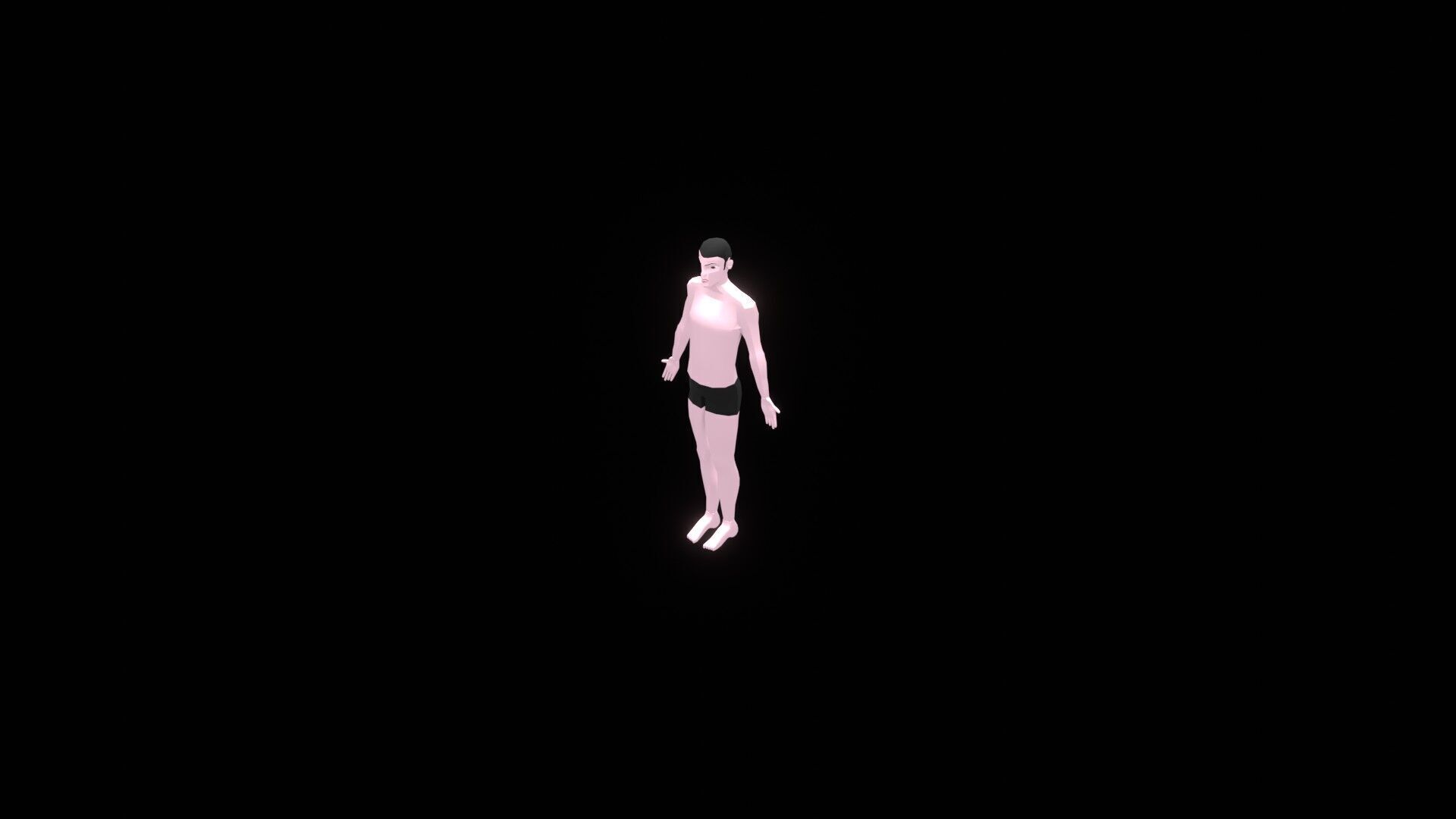 character low poly male cartoon citizen Low-poly 3D model_8