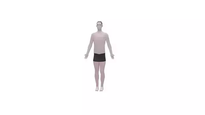 low poly character cartoon citizen male