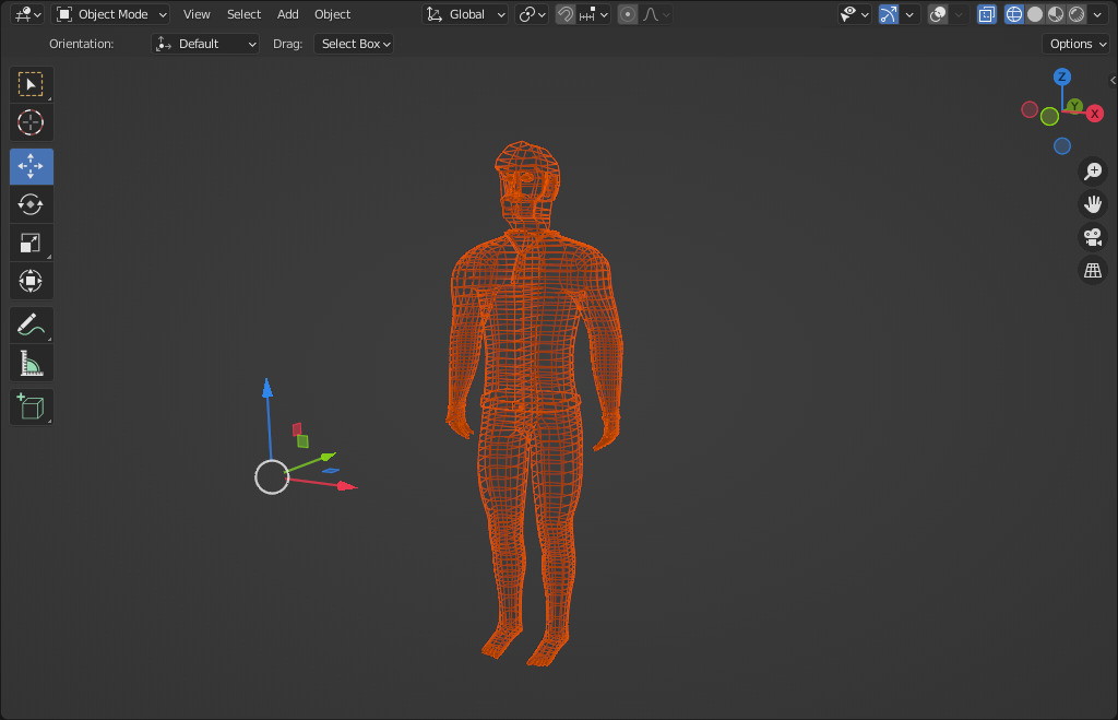 male character cartoon man low poly Low-poly 3D model_11