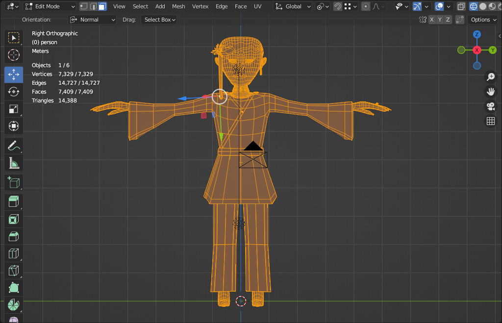 female Chinese low poly cartoon character Low-poly 3D model_21
