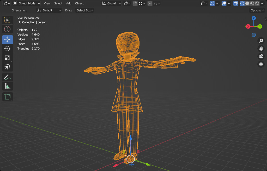 cartoon character man low poly Chinese Low-poly 3D model_11