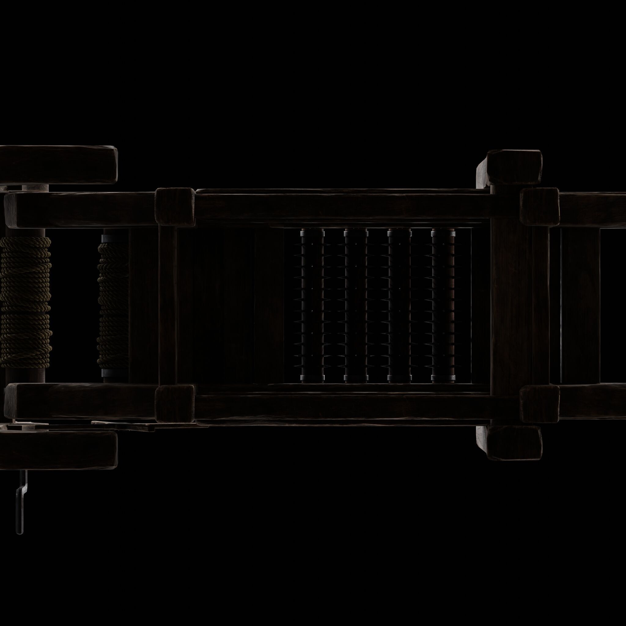 NANITE MODULAR TORTURE RACK - 5-PIECE MEDIEVAL DEVICE PACK Low-poly 3D model_35