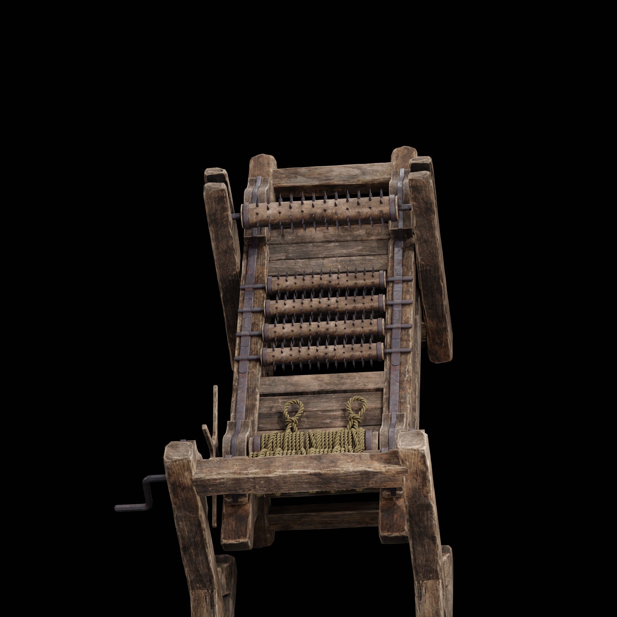 NANITE MODULAR TORTURE RACK - 5-PIECE MEDIEVAL DEVICE PACK Low-poly 3D model_26