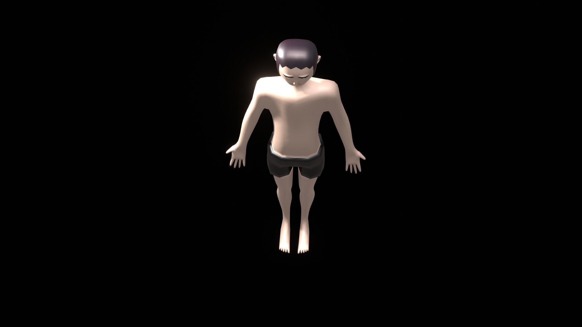 character low poly cartoon male citizen Low-poly 3D model_8
